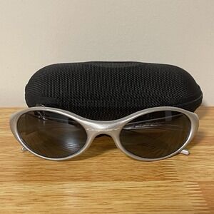 90s Oakley Eye Jacket 1.0 Gen 1 FMJ 7.62 Gray Silver Made In USA